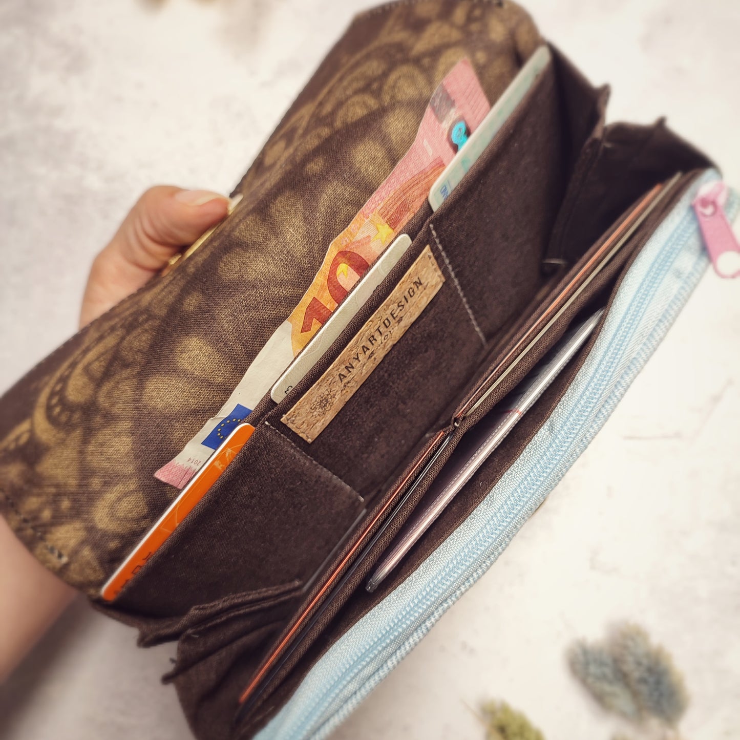 Upcycling Geldbörse "Hippie Spirit"