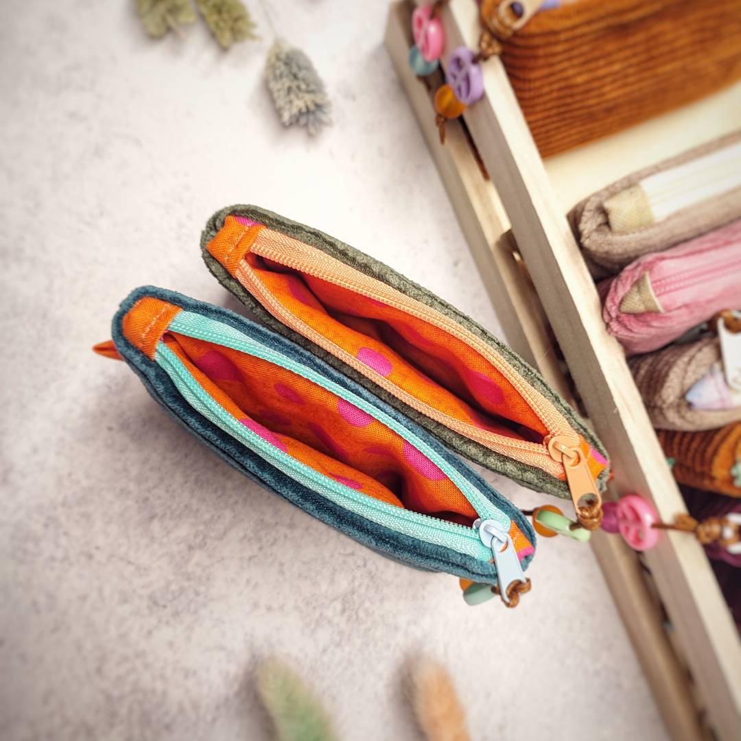 Cord Mini Geldbörse "Orange"