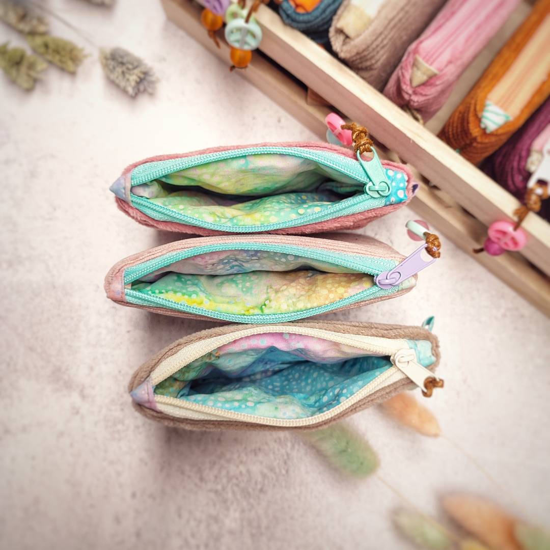 Cord Mini Geldbörse "Pastell"