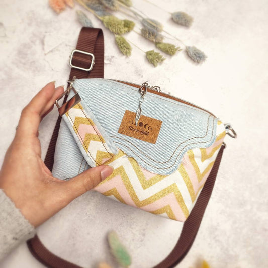 Upcycling Mini Bag "Moon child"