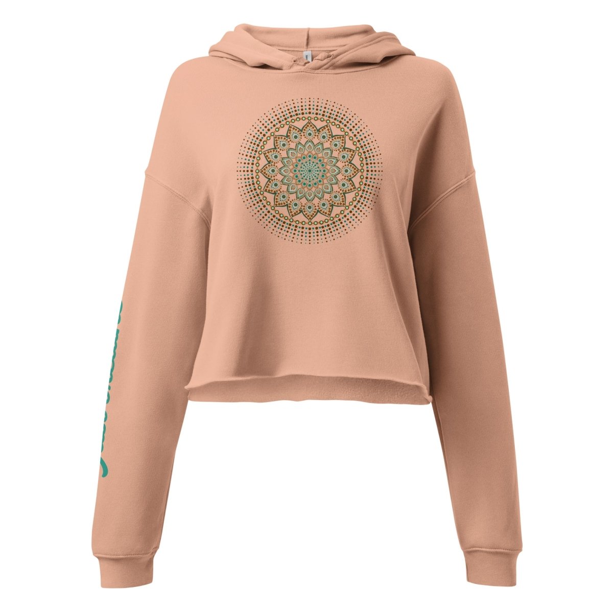 Pfirsich Crop-Hoodie "Just breathe" - nachhaltig & Fair von AnyArtDesign