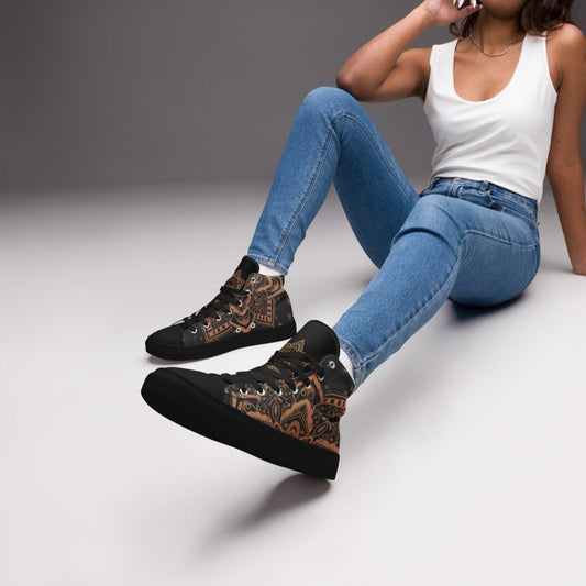 Mandala High-Top Sneaker "Autumn" - nachhaltig & Fair von AnyArtDesign