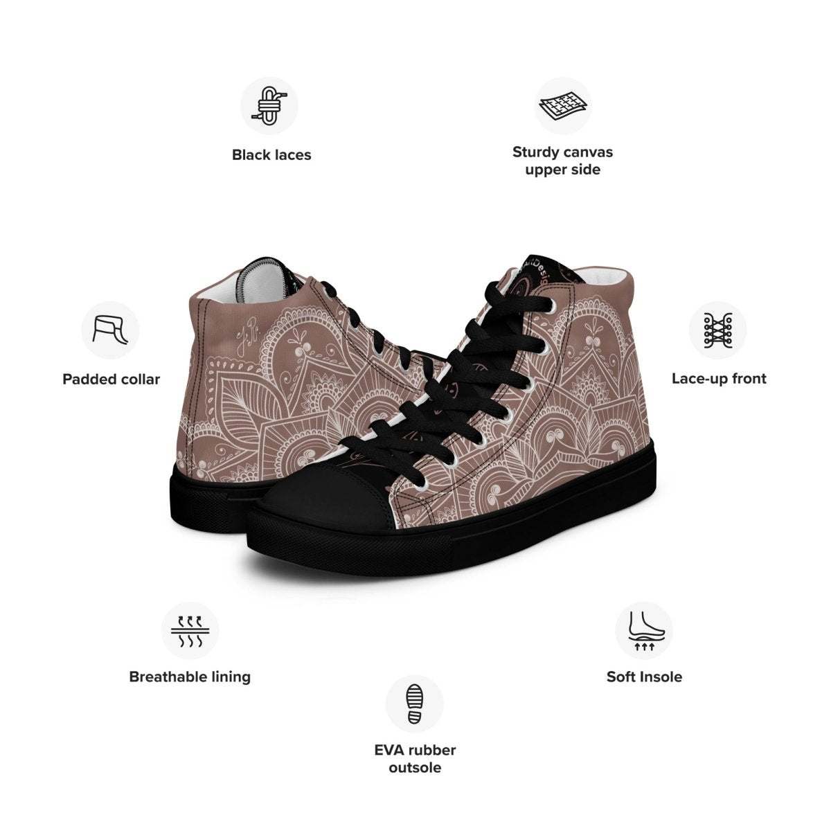 Mandala High-Top Sneaker "Passion" - nachhaltig & Fair von AnyArtDesign
