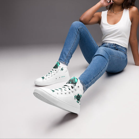 Mandala High-Top Sneaker "Tortuga" - nachhaltig & Fair von AnyArtDesign