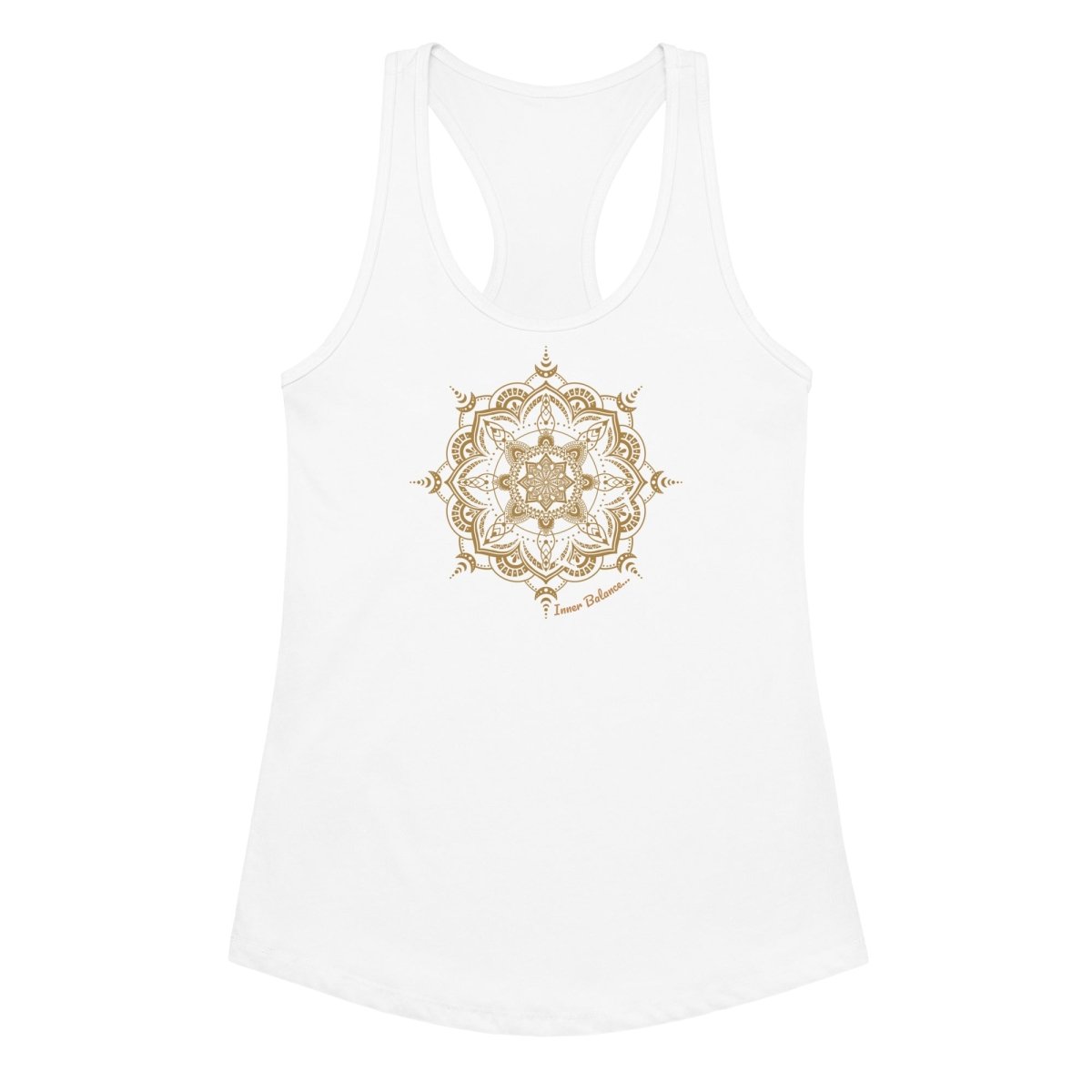Weiß Mandala Tanktop "Inner Balance" - nachhaltig & Fair von AnyArtDesign