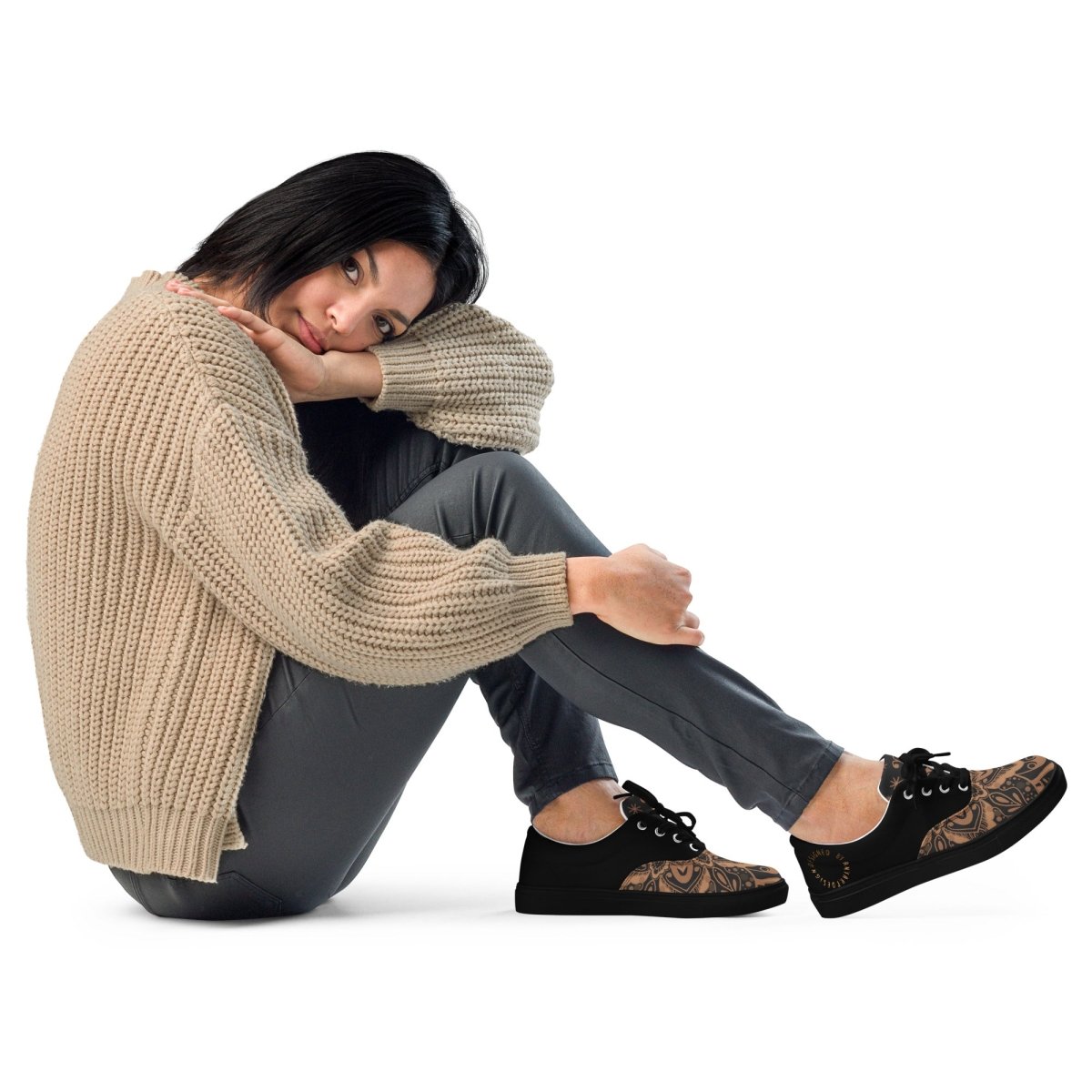 Mandala Lace-Up Sneaker "Autumn" - nachhaltig & Fair von AnyArtDesign