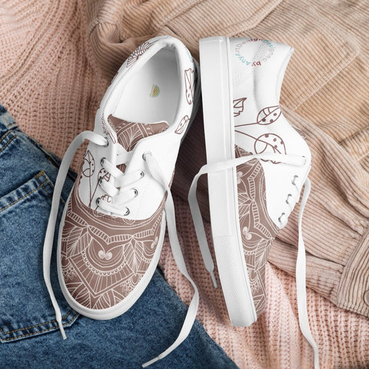 EU 35.5 (US 5) Mandala Lace - Up Sneaker "Passion" - nachhaltig & Fair von AnyArtDesign