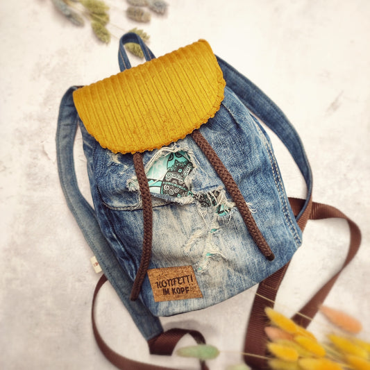 Upcycling Jeans Rucksack "Tortuga"