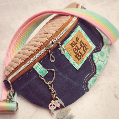 Upcycling Jeans Crossbag "Geometrie"