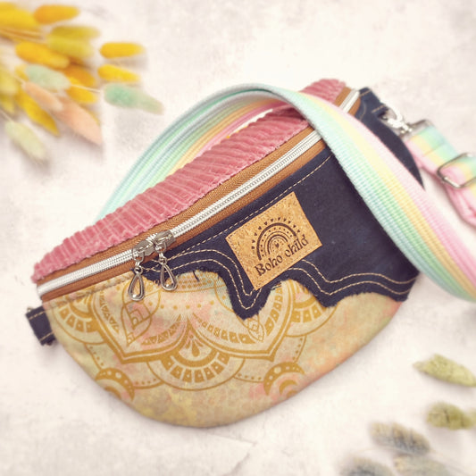 Upcycling Jeans Crossbag "Hippie Spirit"