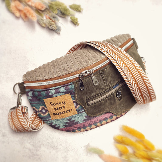 Upcycling Jeans Crossbag "Ethno"