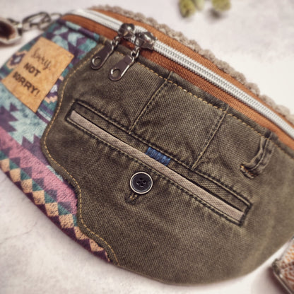 Upcycling Jeans Crossbag "Ethno"
