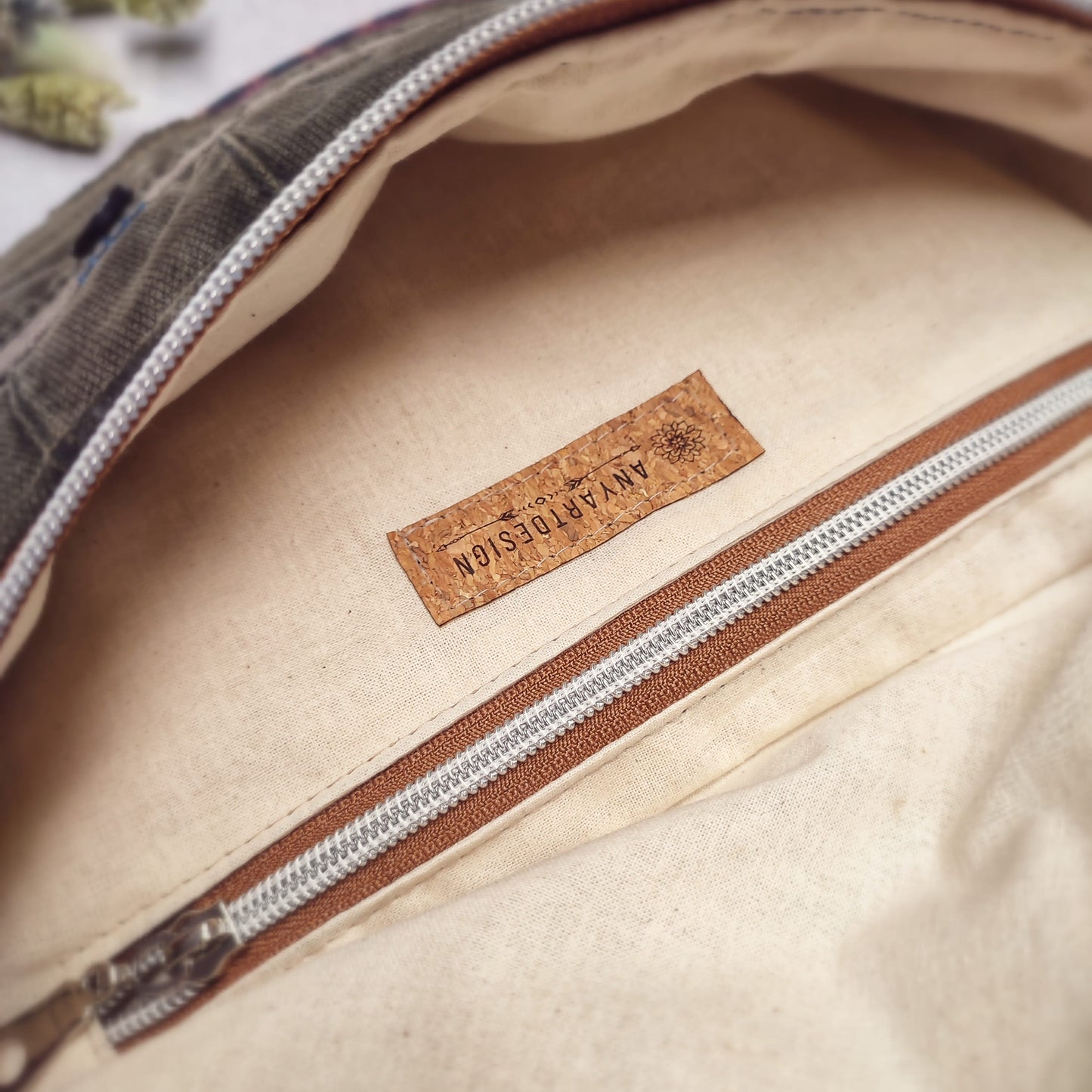 Upcycling Jeans Crossbag "Ethno"