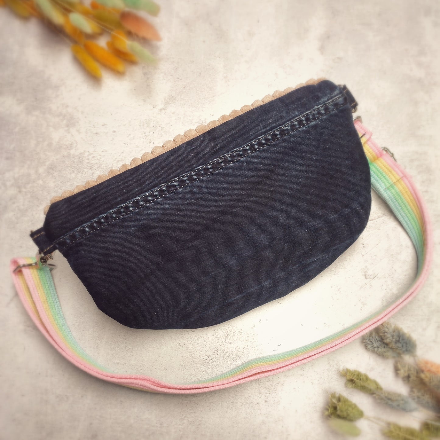 Upcycling Jeans Crossbag "Geometrie"