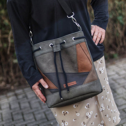 Bucket Bag Patchwork "Gray"