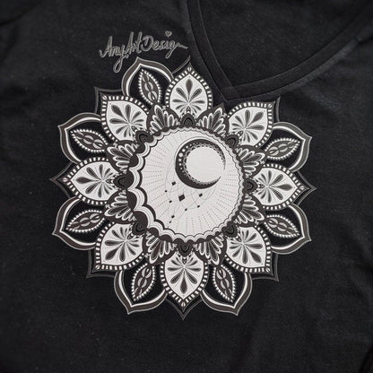 Mandala Shirt "Moon" V-Ausschnitt NEW