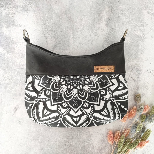 B-Ware Mini Mandala Handtasche "Black & White" 1