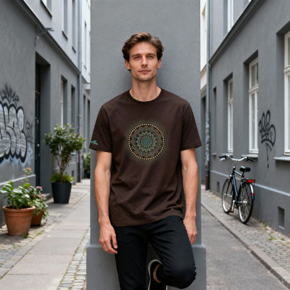 Dunkle Schokolade Unisex T-Shirt "Just breathe." - nachhaltig & Fair von AnyArtDesign
