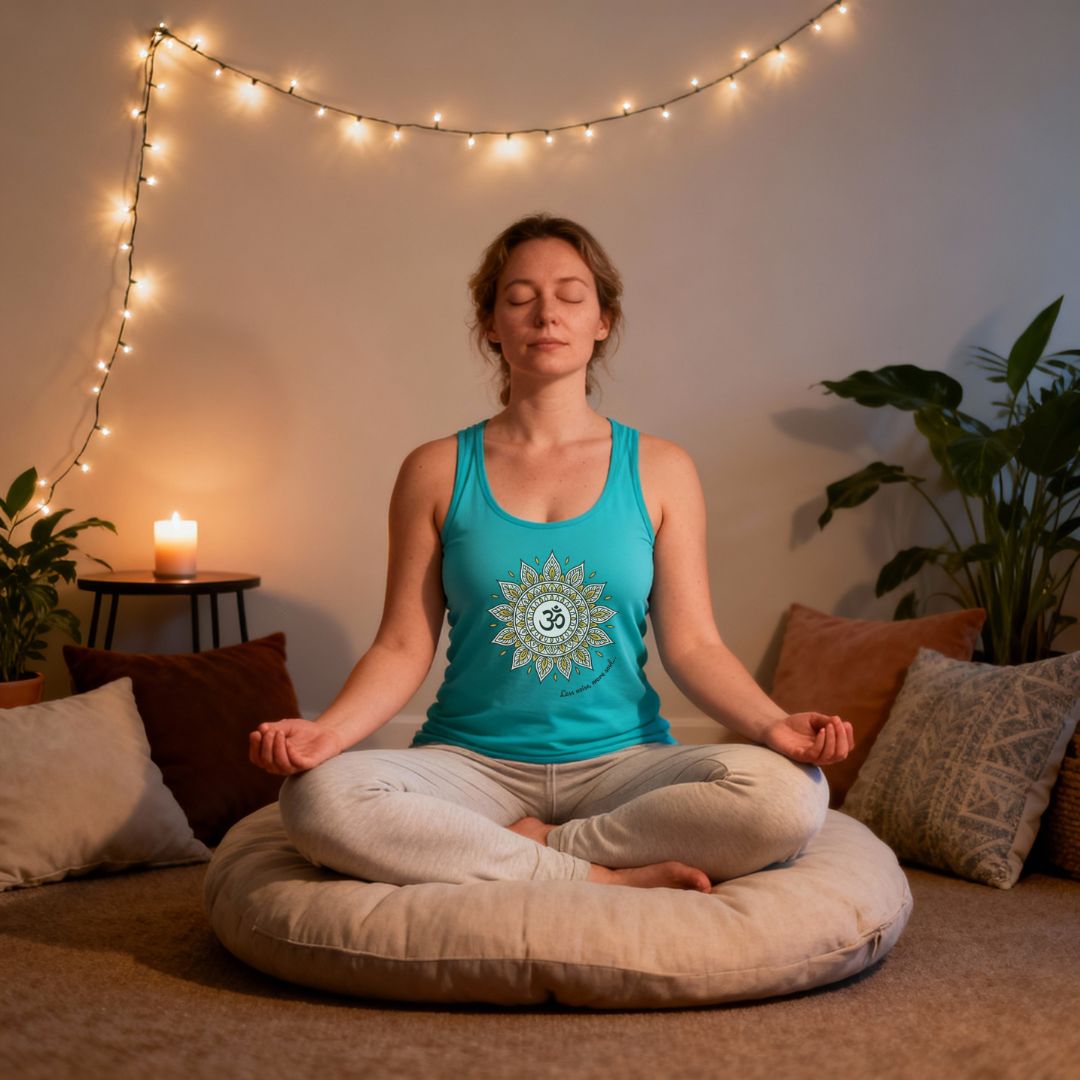Mandala Tanktop "Less noise, more soul"