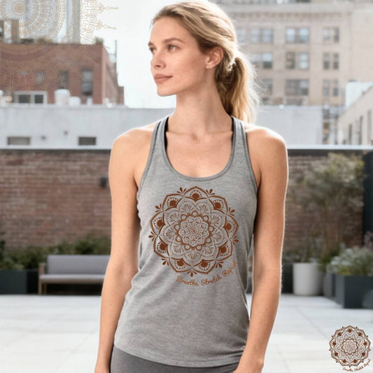 Mandala Tanktop "Breathe. Stretch. Repeat."